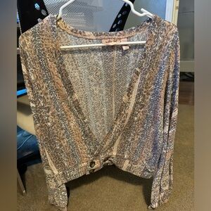 Willow and Root top pink leopard